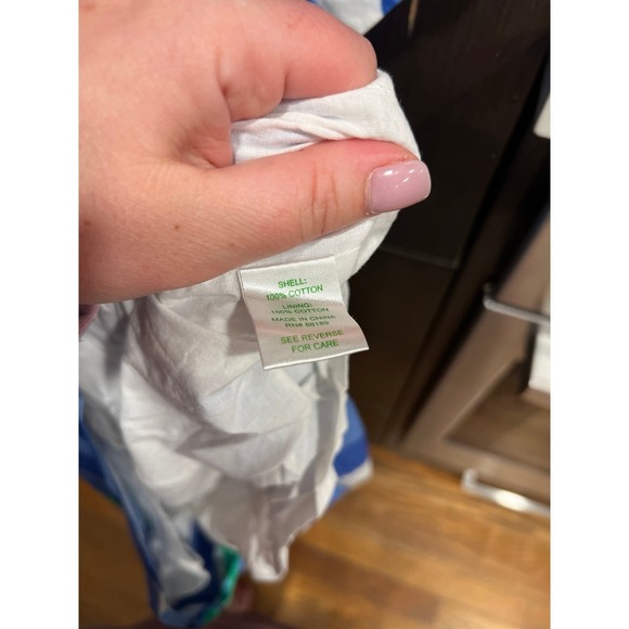 Lilly Pulitzer Classic Buttercup white, blue, and green sheath dress Xl - Picture 5 of 5